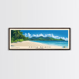 Aroa Beach, Cook Islands Panoramic Beach Print, Vacation Gift, Cook Islands Wall Art, Beach Painting, Beach Decor, Beach Painting