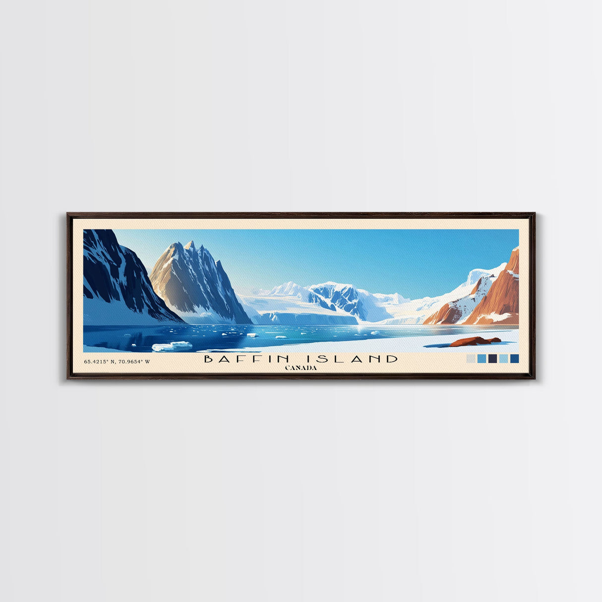 Baffin Island, Canada Panoramic Beach Print, Vacation Gift, Canada Wall Art, Beach Painting, Beach Decor, Beach Painting