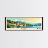 Banje, Croatia Panoramic Print, Vacation Gift, Croatia Wall Art, Beach Painting, Beach Decor, Beach Or Lakehouse Art