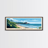 Costa Ballena, Costa Rica Panoramic Beach Print, Vacation Gift, Costa Rica Wall Art, Framed Canvas Print, Framed Beach Painting