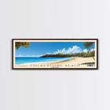 Folkestone Beach, Barbados Panoramic Print, Vacation Gift, Barbados Wall Art, Beach Painting, Beach Decor, Beach Or Lakehouse Art