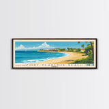 Fort Clarence Beach, Jamaica Panoramic Print, Vacation Gift, Jamaica Wall Art, Beach Painting, Beach Decor, Large Wall Art, Wood Frame Art