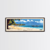 Gili Islands, Indonesia Panoramic Print, Vacation Gift, Indonesia Wall Art, Beach Painting, Beach Decor, Beach Or Lakehouse Art