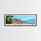 Granada Island, Granada Panoramic Beach Print, Vacation Gift, Granada Wall Art, Beach Painting, Beach Decor, Beach Painting