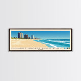 Gulf Shores Public Beach, Alabama Panoramic Beach Print, Vacation Gift, Alabama Wall Art, Beach Painting, Beach Decor, Beach Painting