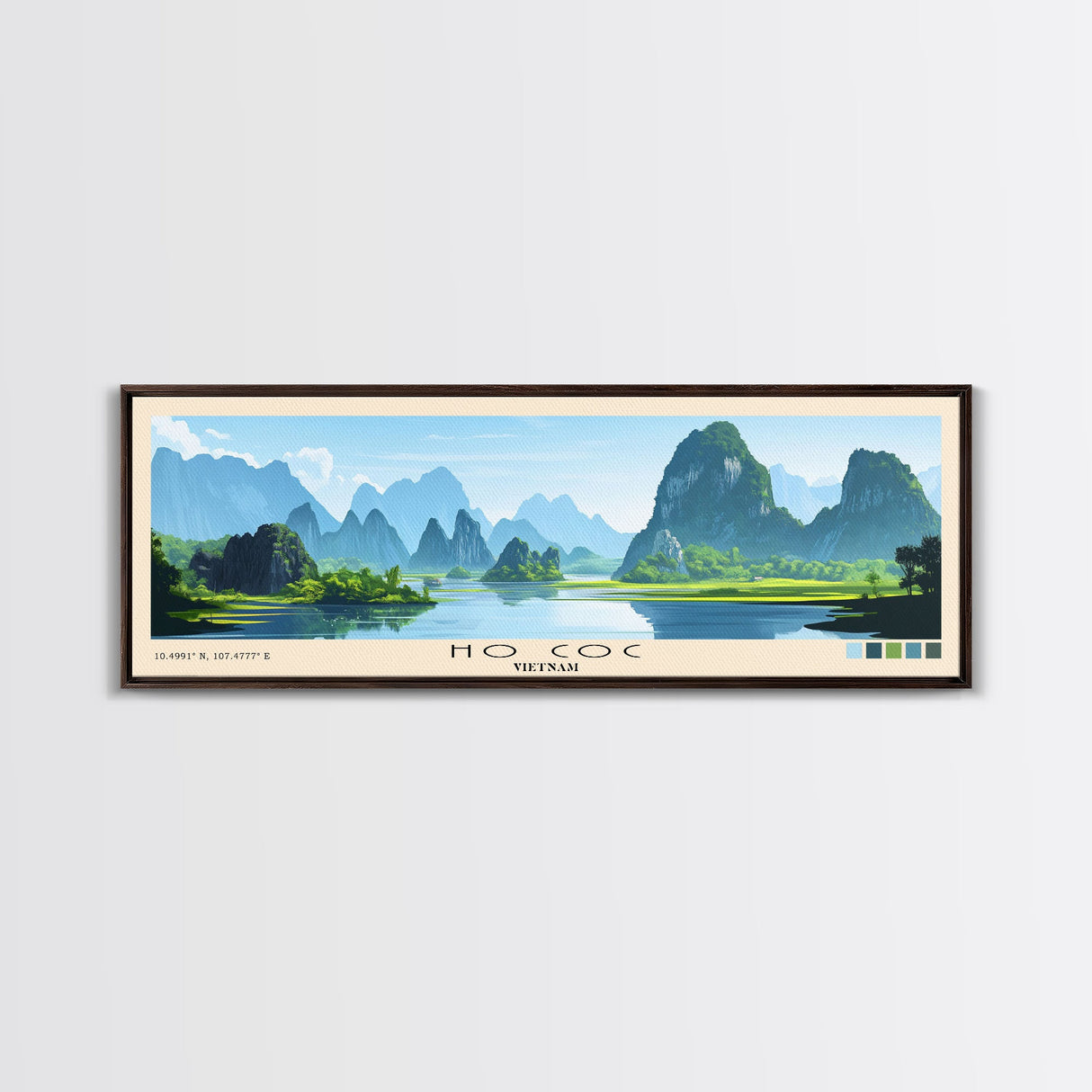 Ho Coc, Vietnam Panoramic Beach Print, Vacation Gift, Vietnam Wall Art, Beach Painting, Beach Decor, Beach Painting