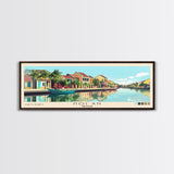 Hoi An, Vietnam Panoramic Beach Print, Vacation Gift, Vietnam Wall Art, Framed Canvas Print, Framed Beach Painting