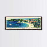 Hvar Beach Club, Croatia Panoramic Beach Print, Vacation Gift, Croatia Wall Art, Beach Painting, Beach Decor, Beach Painting