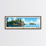 Isle Royale National Park, Michigan Panoramic Beach Print, Vacation Gift, Michigan Wall Art, Beach Painting, Beach Decor, Beach Painting