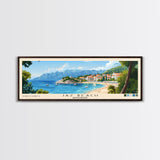 Jaz Beach, Montenegro Panoramic Print, Vacation Gift, Montenegro Wall Art, Beach Painting, Beach Decor, Beach Or Lakehouse Art