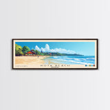 Kuta Beach, Indonesia Panoramic Beach Print, Vacation Gift, Indonesia Wall Art, Beach Painting, Beach Decor, Beach Painting