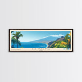 La Palma, Spain Panoramic Beach Print, Vacation Gift, Spain Wall Art, Beach Painting, Beach Decor, Beach Painting