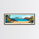 Lanzarote, Spain Panoramic Beach Print, Vacation Gift, Spain Wall Art, Framed Canvas Print, Framed Beach Painting