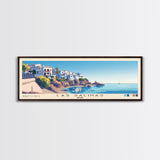 Las Salinas, Spain Panoramic Beach Print, Vacation Gift, Spain Wall Art, Beach Painting, Beach Decor, Beach Painting