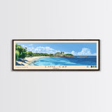 Lime Cay, Jamaica Panoramic Print, Vacation Gift, Jamaica Wall Art, Beach Painting, Beach Decor, Beach Or Lakehouse Art