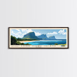 Lord Howe Island, Australia Panoramic Print, Vacation Gift, Australia Wall Art, Vacation Wall Art, Vacatation Memories, Beach Decor, Beach Or Lakehouse Art