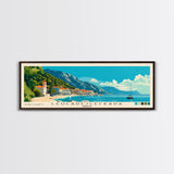 Léucade/Lefkada, Greece Panoramic Beach Print, Vacation Gift, Greece Wall Art, Framed Canvas Print, Framed Beach Painting