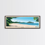 Miskito Cays, Nicaragua Panoramic Beach Print, Vacation Gift, Nicaragua Wall Art, Framed Canvas Print, Framed Beach Painting