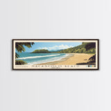 Nacascolo Beach, Costa Rica Panoramic Print, Vacation Gift, Costa Rica Wall Art, Beach Painting, Beach Decor, Large Wall Art, Wood Frame Art