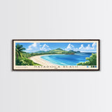 Natadola Beach, Fiji Panoramic Beach Print, Vacation Gift, Fiji Wall Art, Beach Painting, Beach Decor, Beach Painting