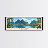 Nuka Hiva, French Polynesia Panoramic Beach Print, Vacation Gift, French Polynesia Wall Art, Beach Painting, Beach Decor, Beach Painting