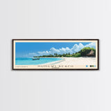 Nungwi Beach, Zanzibar Panoramic Beach Print, Vacation Gift, Zanzibar Wall Art, Framed Canvas Print, Framed Beach Painting