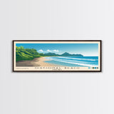 Ostional Beach, Costa Rica Panoramic Beach Print, Vacation Gift, Costa Rica Wall Art, Beach Painting, Beach Decor, Beach Painting