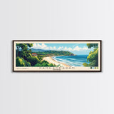 Pangandaran, Indonesia Panoramic Beach Print, Vacation Gift, Indonesia Wall Art, Framed Canvas Print, Framed Beach Painting