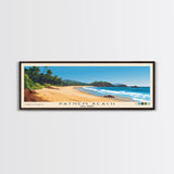 Patnem Beach, Goa, India Panoramic Print, Vacation Gift, Goa, India Wall Art, Beach Painting, Beach Decor, Large Wall Art, Wood Frame Art