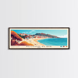 Pechón Playa, Spain Panoramic Print, Vacation Gift, Spain Wall Art, Beach Painting, Beach Decor, Beach Or Lakehouse Art