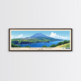 Pico Island, Portugal Panoramic Beach Print, Vacation Gift, Portugal Wall Art, Framed Canvas Print, Framed Beach Painting