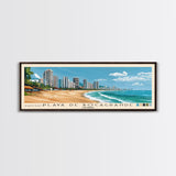 Playa de Bocagrande, Colombia Panoramic Beach Print, Vacation Gift, Colombia Wall Art, Framed Canvas Print, Framed Beach Painting