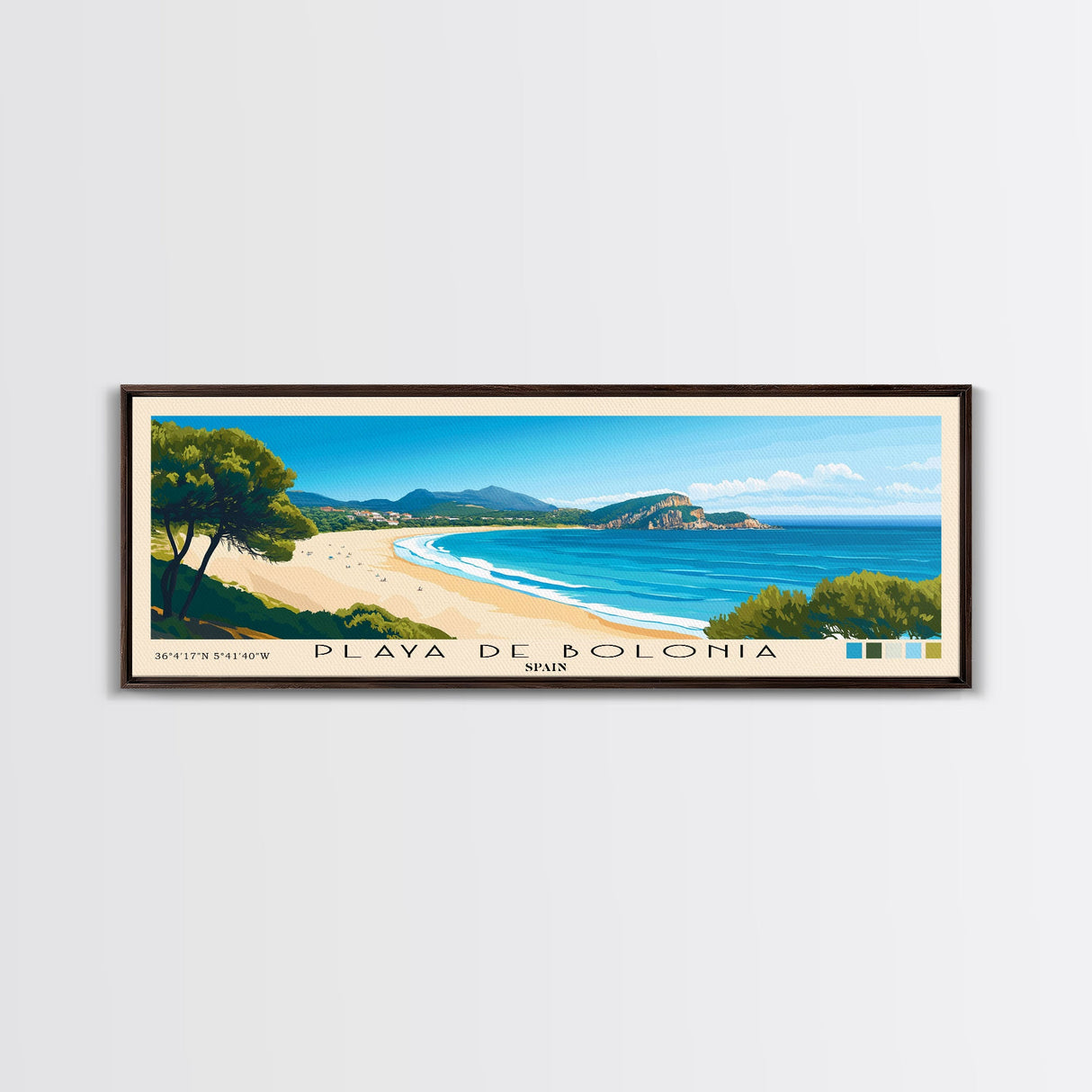 Playa de Bolonia, Spain Panoramic Print, Vacation Gift, Spain Wall Art, Vacation Wall Art, Vacatation Memories, Beach Decor, Beach Or Lakehouse Art