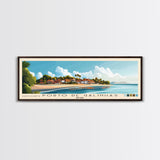 Porto de Galinhas, Brazil Panoramic Print, Vacation Gift, Brazil Wall Art, Beach Painting, Beach Decor, Large Wall Art, Wood Frame Art