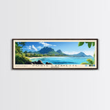 Poste Lafayette, Mauritius Panoramic Print, Vacation Gift, Mauritius Wall Art, Beach Painting, Beach Decor, Large Wall Art, Wood Frame Art