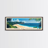 Praia do Sancho, Brazil Panoramic Beach Print, Vacation Gift, Brazil Wall Art, Beach Painting, Beach Decor, Beach Painting