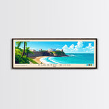 Puerto Rico, USA Panoramic Print, Vacation Gift, USA Wall Art, Beach Painting, Beach Decor, Beach Or Lakehouse Art