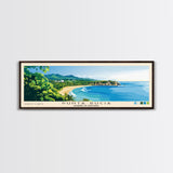 Punta Rucia, Dominican Republic Panoramic Beach Print, Vacation Gift, Dominican Republic Wall Art, Framed Canvas Print, Framed Beach Painting