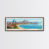 Qingdao, China Panoramic Beach Print, Vacation Gift, China Wall Art, Beach Painting, Beach Decor, Beach Painting