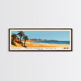 Quemado Beach, Morocco Panoramic Print, Vacation Gift, Morocco Wall Art, Beach Painting, Beach Decor, Large Wall Art, Wood Frame Art