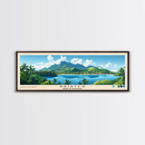 Raiatea, French Polynesia Panoramic Beach Print, Vacation Gift, French Polynesia Wall Art, Beach Painting, Beach Decor, Beach Painting