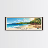 Rainbow Beach, US Virgin islands Panoramic Beach Print, Vacation Gift, US Virgin islands Wall Art, Framed Canvas Print, Framed Beach Painting