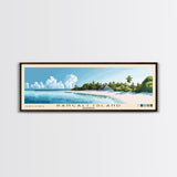 Rangali Island, Maldives Panoramic Beach Print, Vacation Gift, Maldives Wall Art, Beach Painting, Beach Decor, Beach Painting