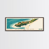 Restinga Island, Brazil Panoramic Print, Vacation Gift, Brazil Wall Art, Beach Painting, Beach Decor, Beach Or Lakehouse Art