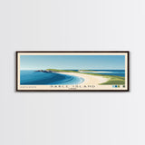 Sable Island, Canada Panoramic Beach Print, Vacation Gift, Canada Wall Art, Framed Canvas Print, Framed Beach Painting