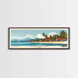 San Blas, Panamá Panoramic Beach Print, Vacation Gift, Panamá Wall Art, Beach Painting, Beach Decor, Beach Painting