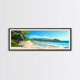 San Juanillo Beach, Costa Rica Panoramic Beach Print, Vacation Gift, Costa Rica Wall Art, Framed Canvas Print, Framed Beach Painting