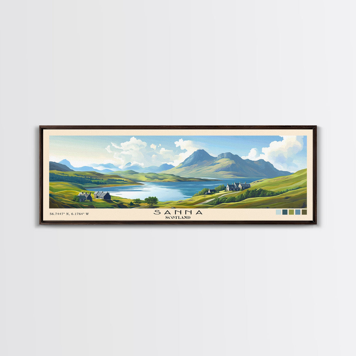 Sanna, Scotland Panoramic Print, Vacation Gift, Scotland Wall Art, Beach Painting, Beach Decor, Beach Or Lakehouse Art