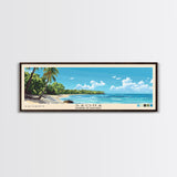 Saona, Dominican Republic Panoramic Print, Vacation Gift, Dominican Republic Wall Art, Beach Painting, Beach Decor, Large Wall Art, Wood Frame Art