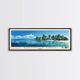 Sapodilla Cayes, Belize Panoramic Beach Print, Vacation Gift, Belize Wall Art, Framed Canvas Print, Framed Beach Painting